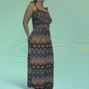 WinWin Multicolor Bohemian Maxi Dress